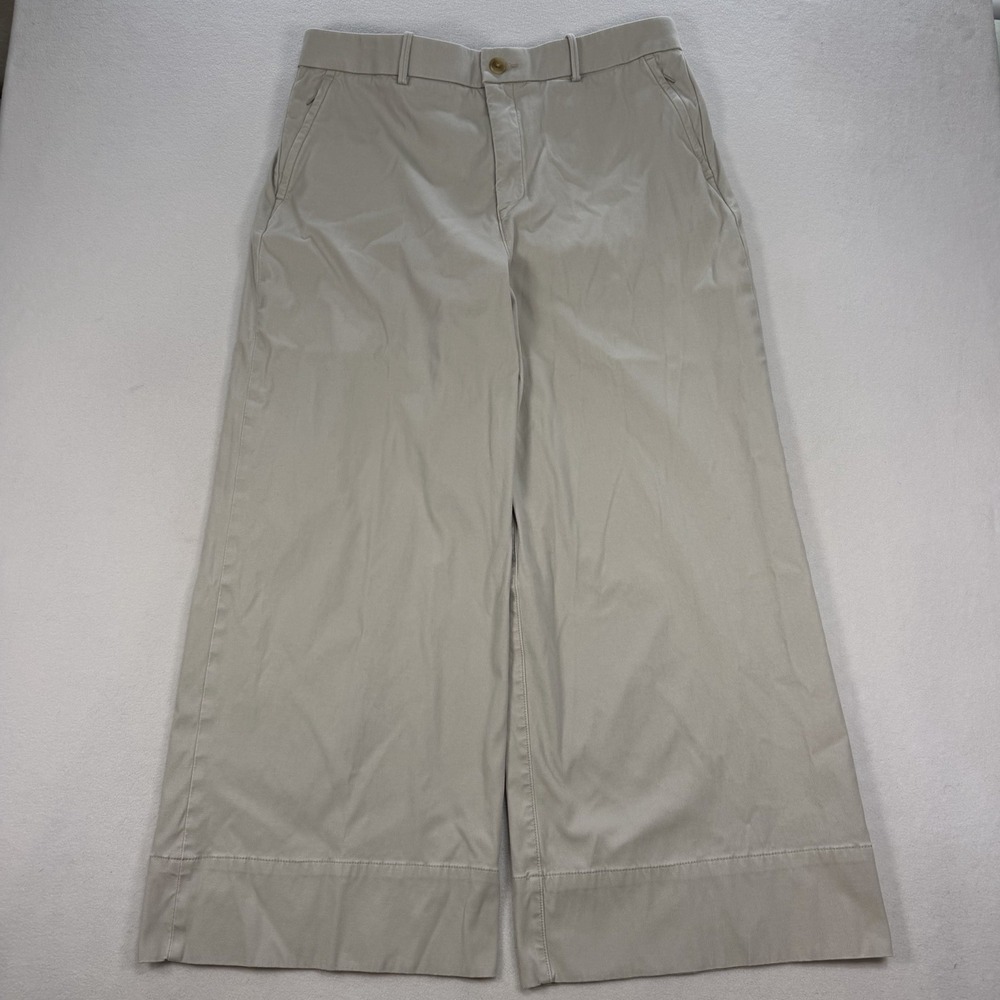 Spanx Bone Beige Stretch Twill Super Smooth Wide Leg Pants Women's Size 1X $128